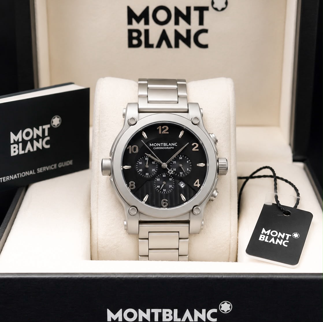 Montblanc Chronograph Black Textured Dial