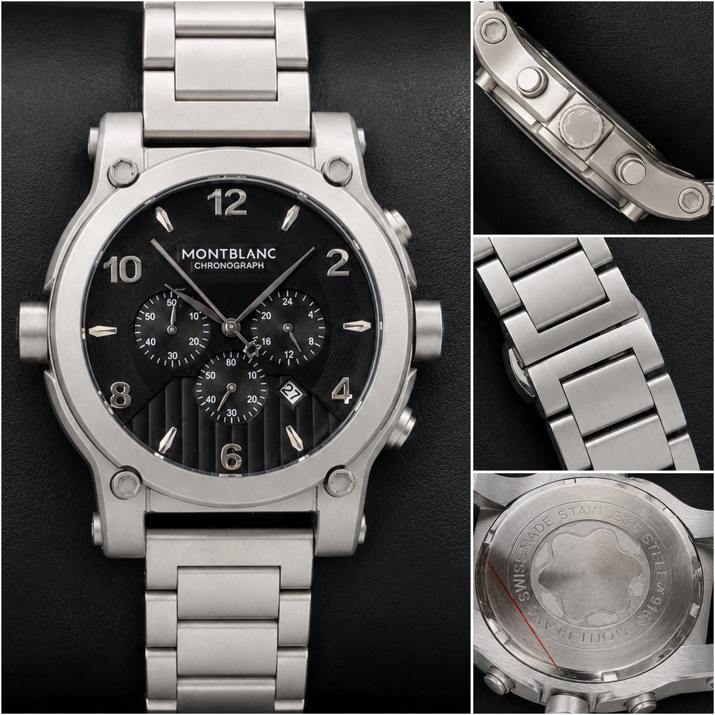 Montblanc Chronograph Black Textured Dial