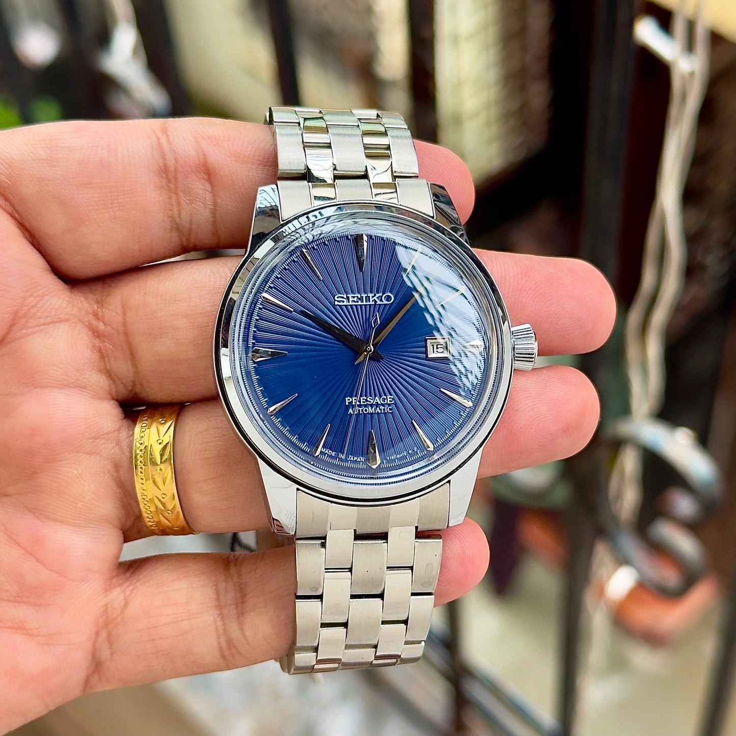 Seiko Presage Automatic Blue Sunburst Dial