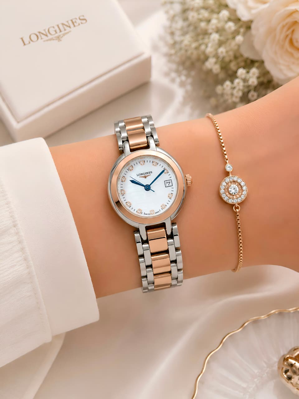 Longines PrimaLuna White Mother-of-Pearl