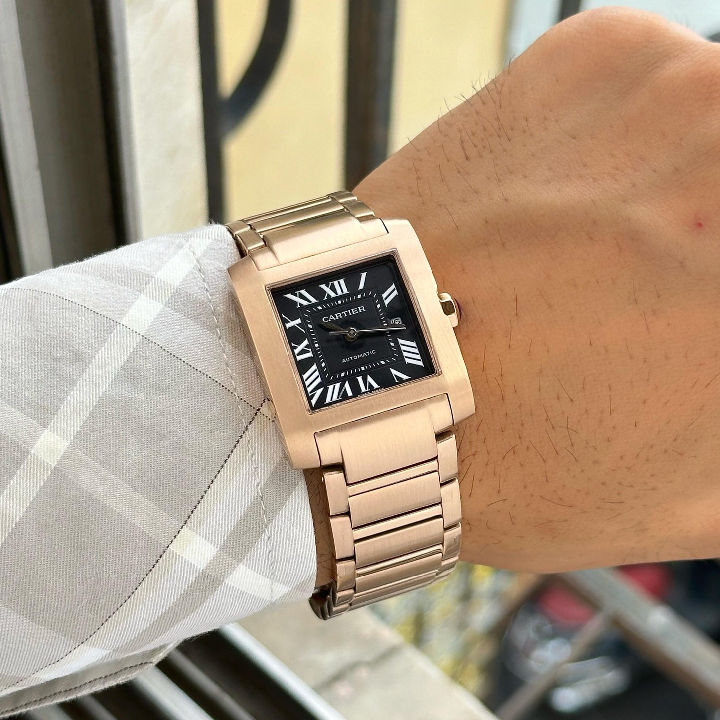 Cartier Tank Française Automatic Black Dial