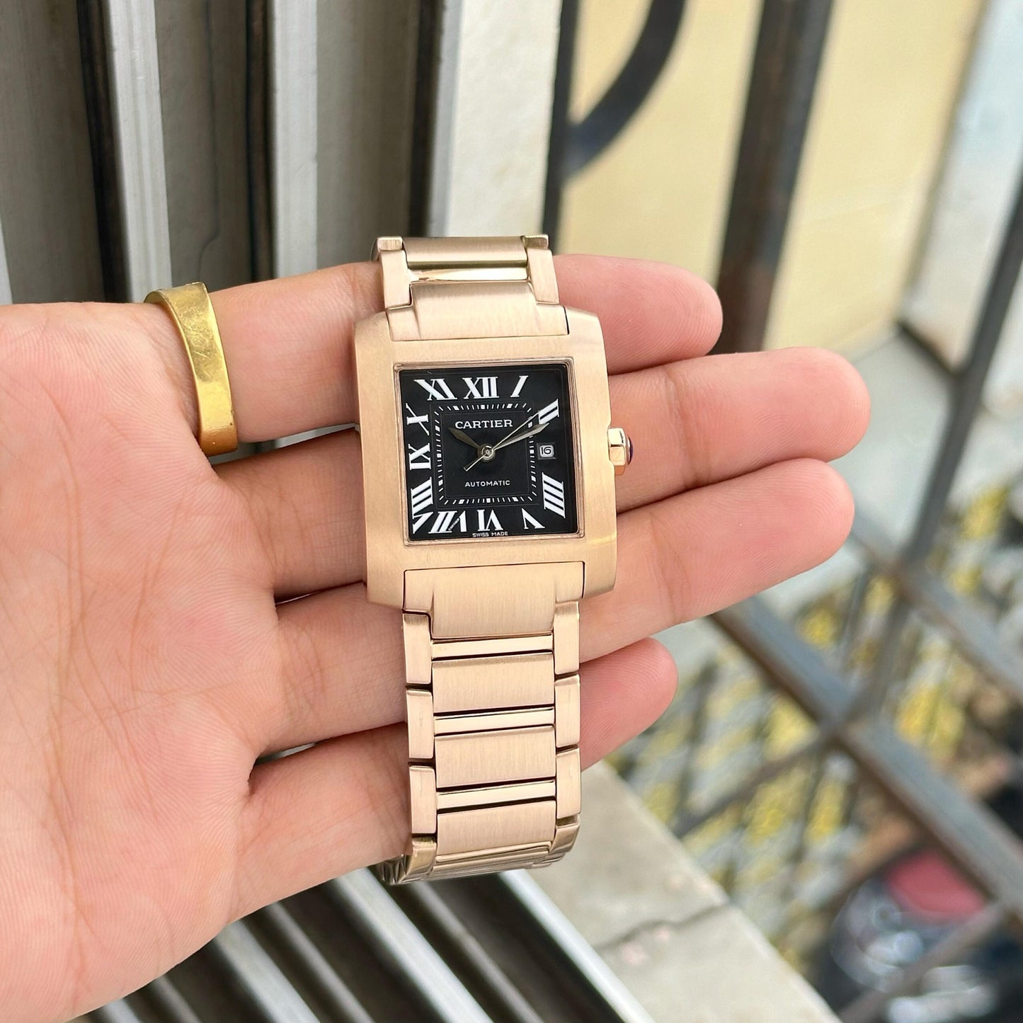 Cartier Tank Française Automatic Black Dial
