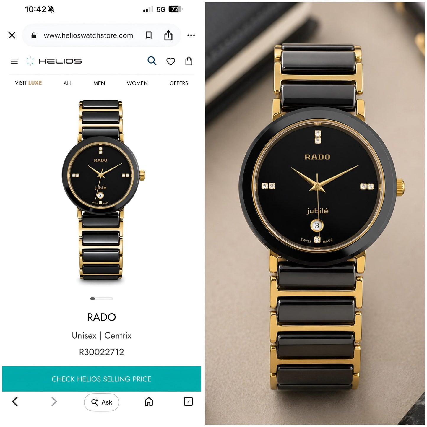 Rado Black Ceramic Gold Edition