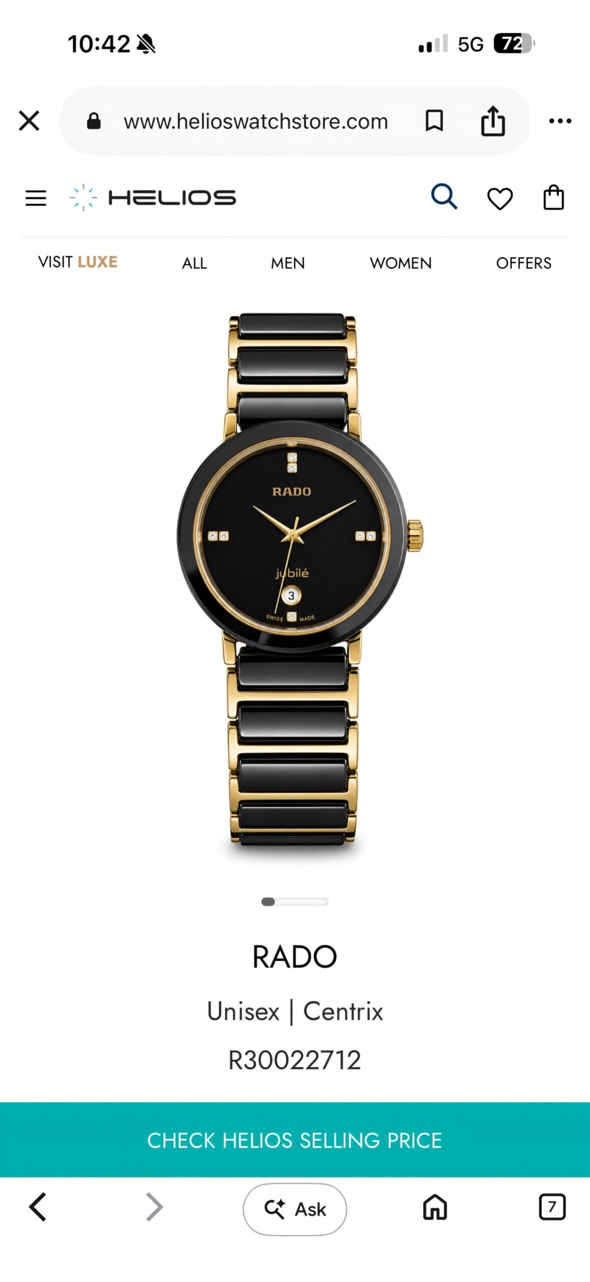 Rado Black Ceramic Gold Edition