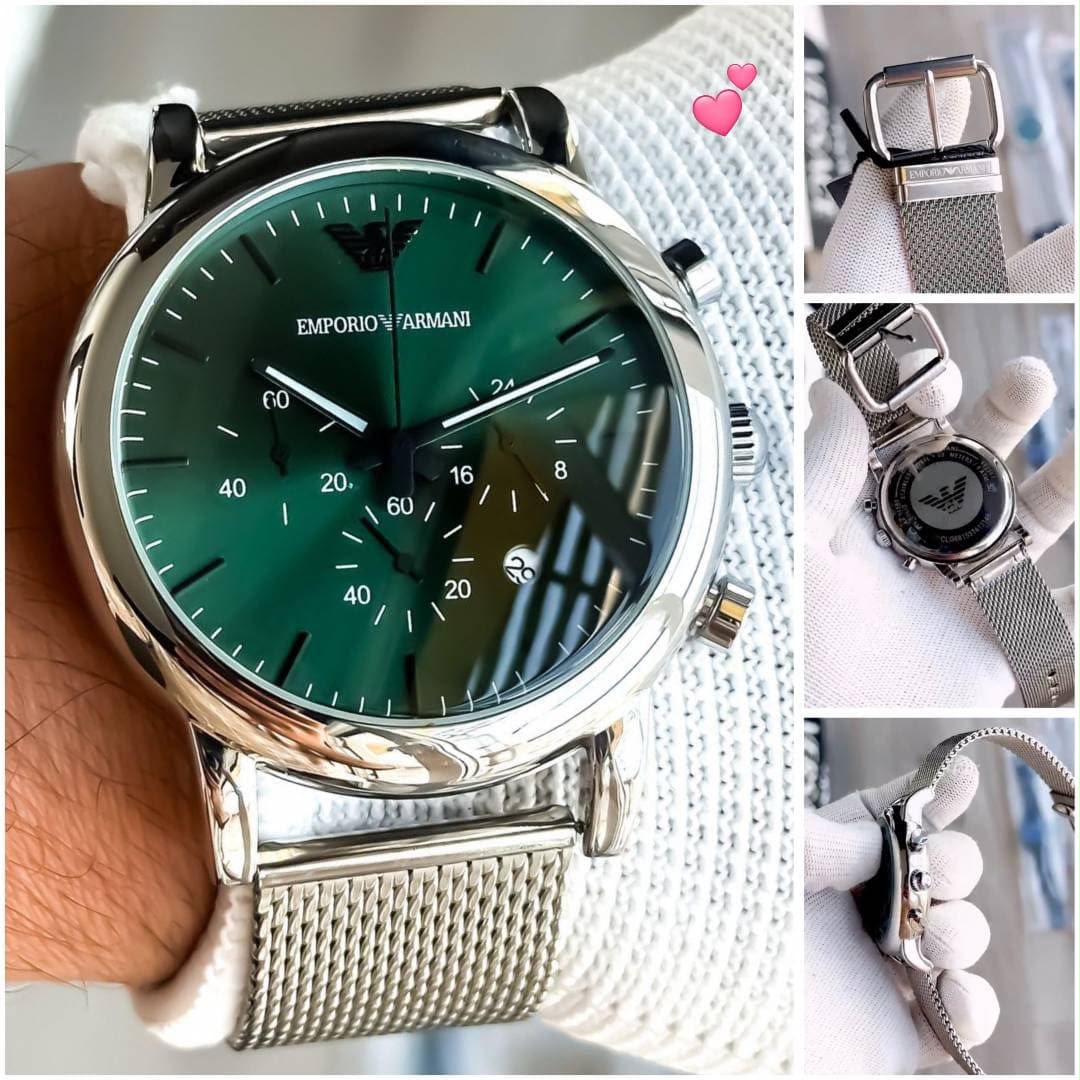 Emporio Armani Aviator Green Dial Chronograph