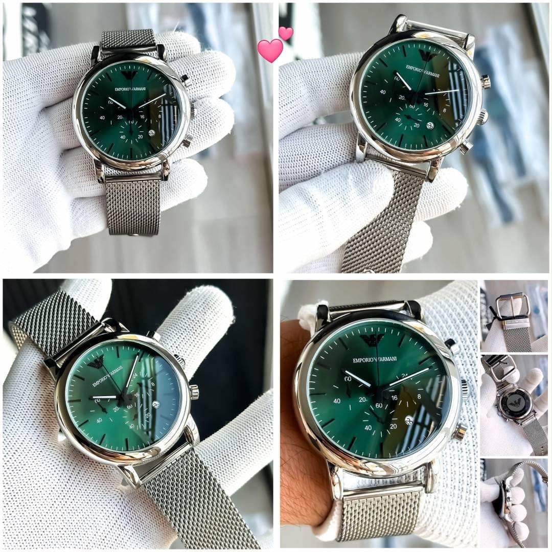 Emporio Armani Aviator Green Dial Chronograph