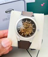 Fossil Automatic Brown White Dial