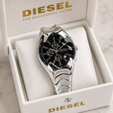 Diesel Silver Black Tone Chronograph