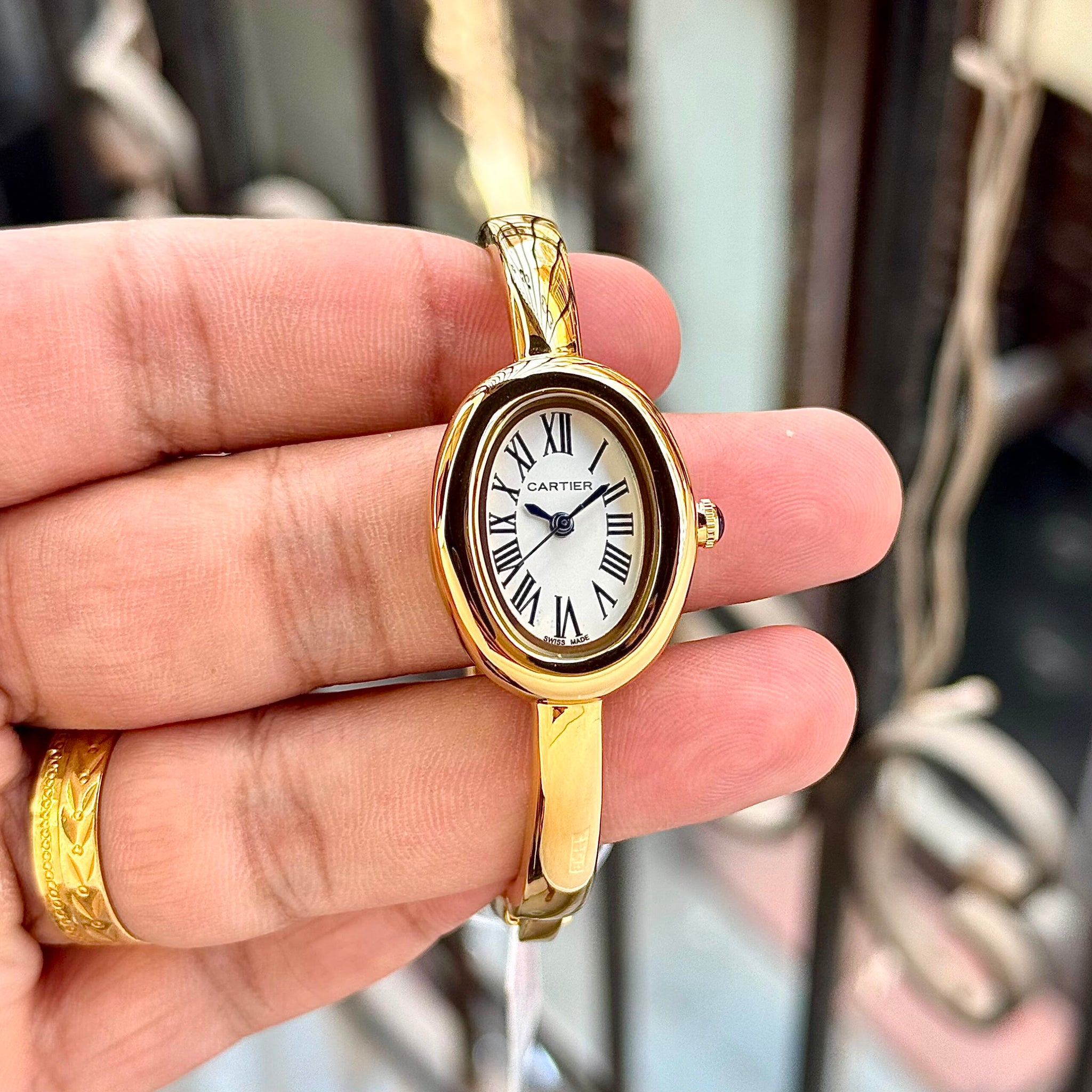 Cartier Baignoire Gold Finish White Dial