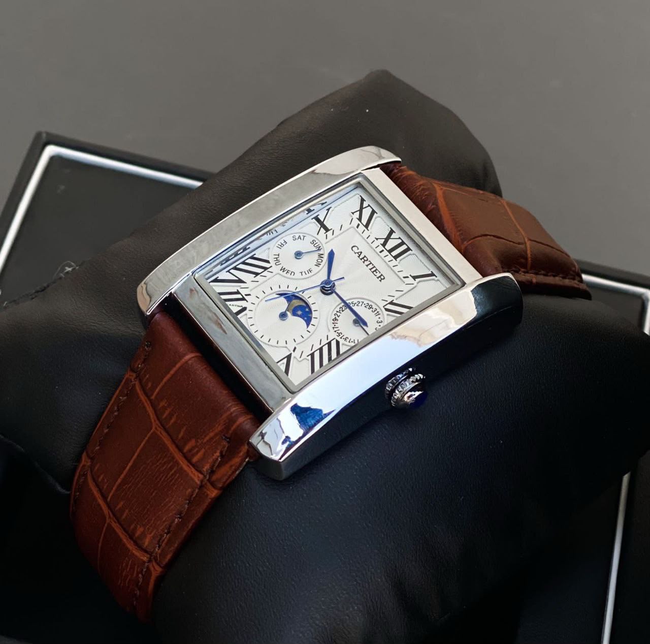 Cartier Tank Moonphase White Dial Quartz