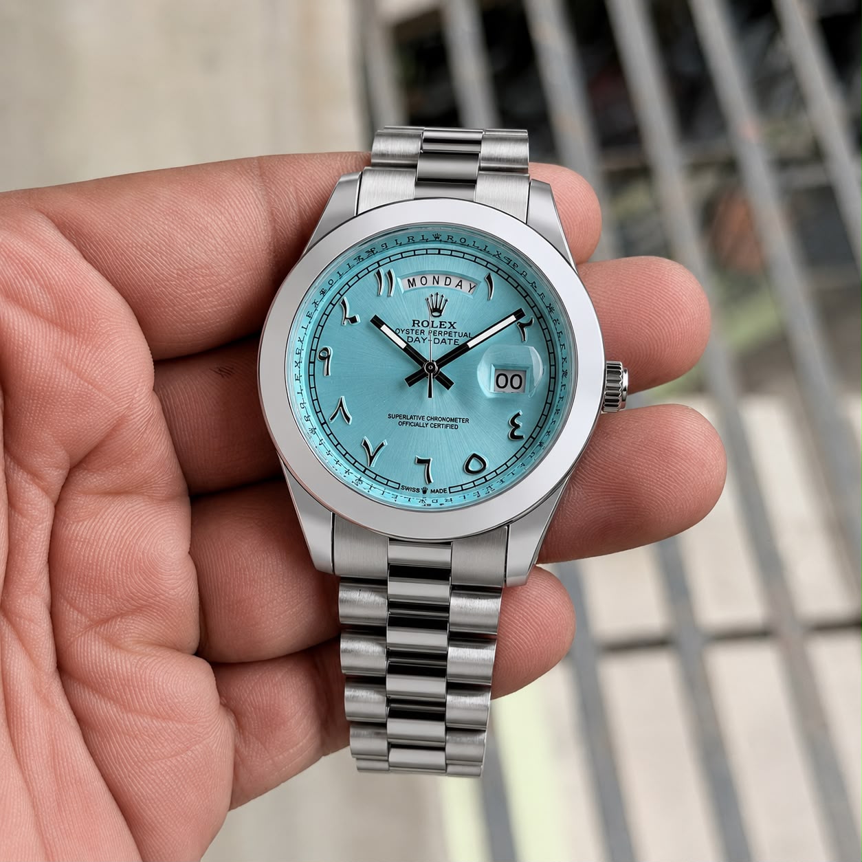 Rolex Arbi Day-Date Blue Dial