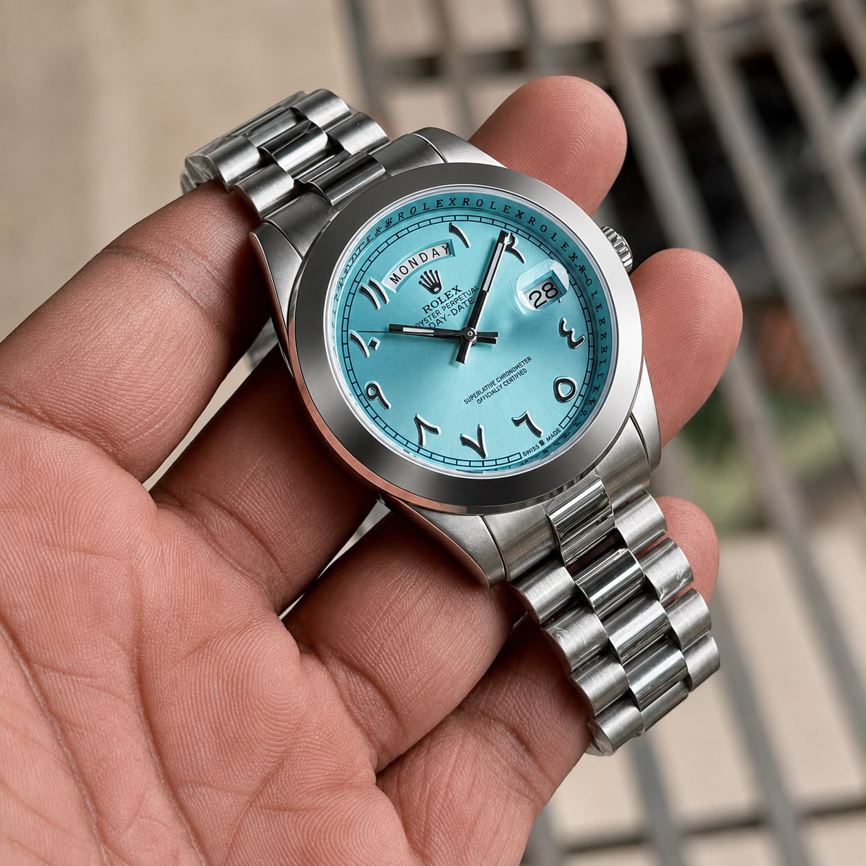 Rolex Arbi Day-Date Blue Dial
