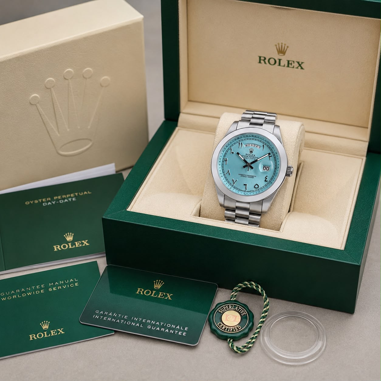 Rolex Arbi Day-Date Blue Dial