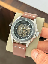 Fossil Automatic Grey Skeleton Dial