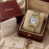 Cartier Tortue Style White Guilloche Dial