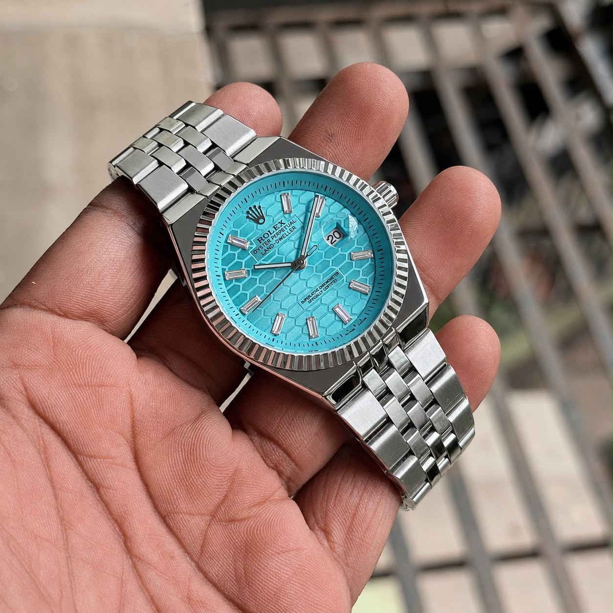 Rolex Land-Dweller Blue Diamond Dial