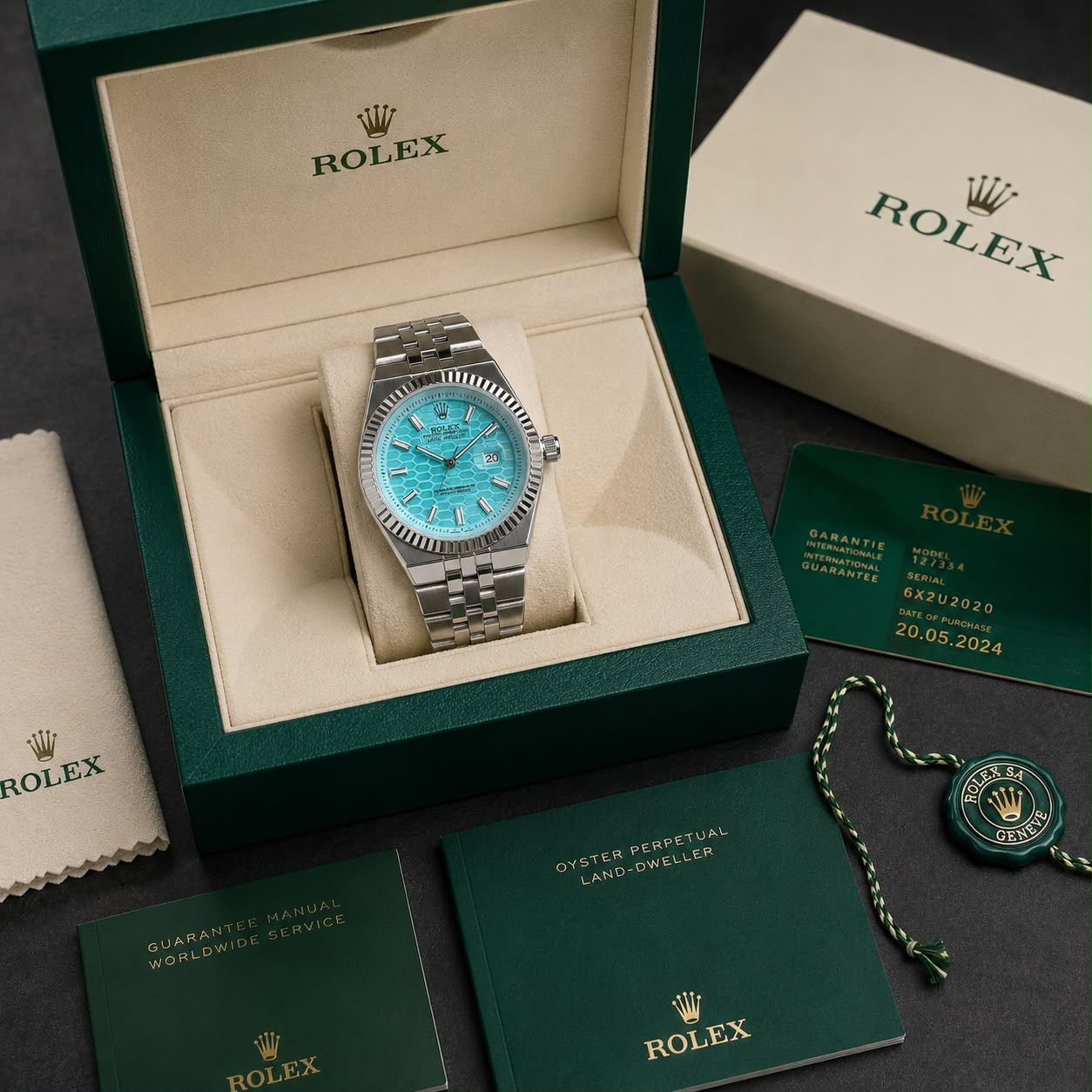 Rolex Land-Dweller Blue Diamond Dial