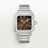 Cartier Santos De Silver Brown Dial Automatic