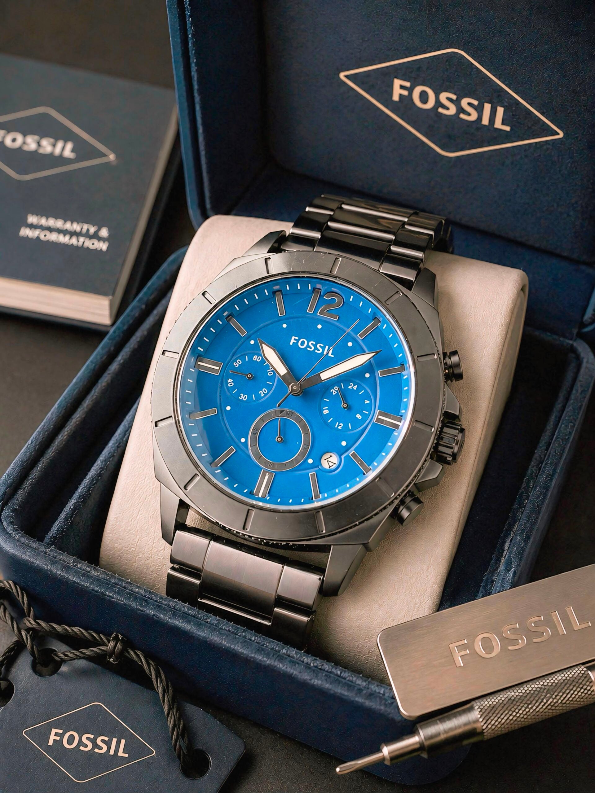 Fossil Privateer Sport Blue Dial Chronograph