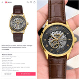 Boss Automatic Black Textured Skeleton Dial