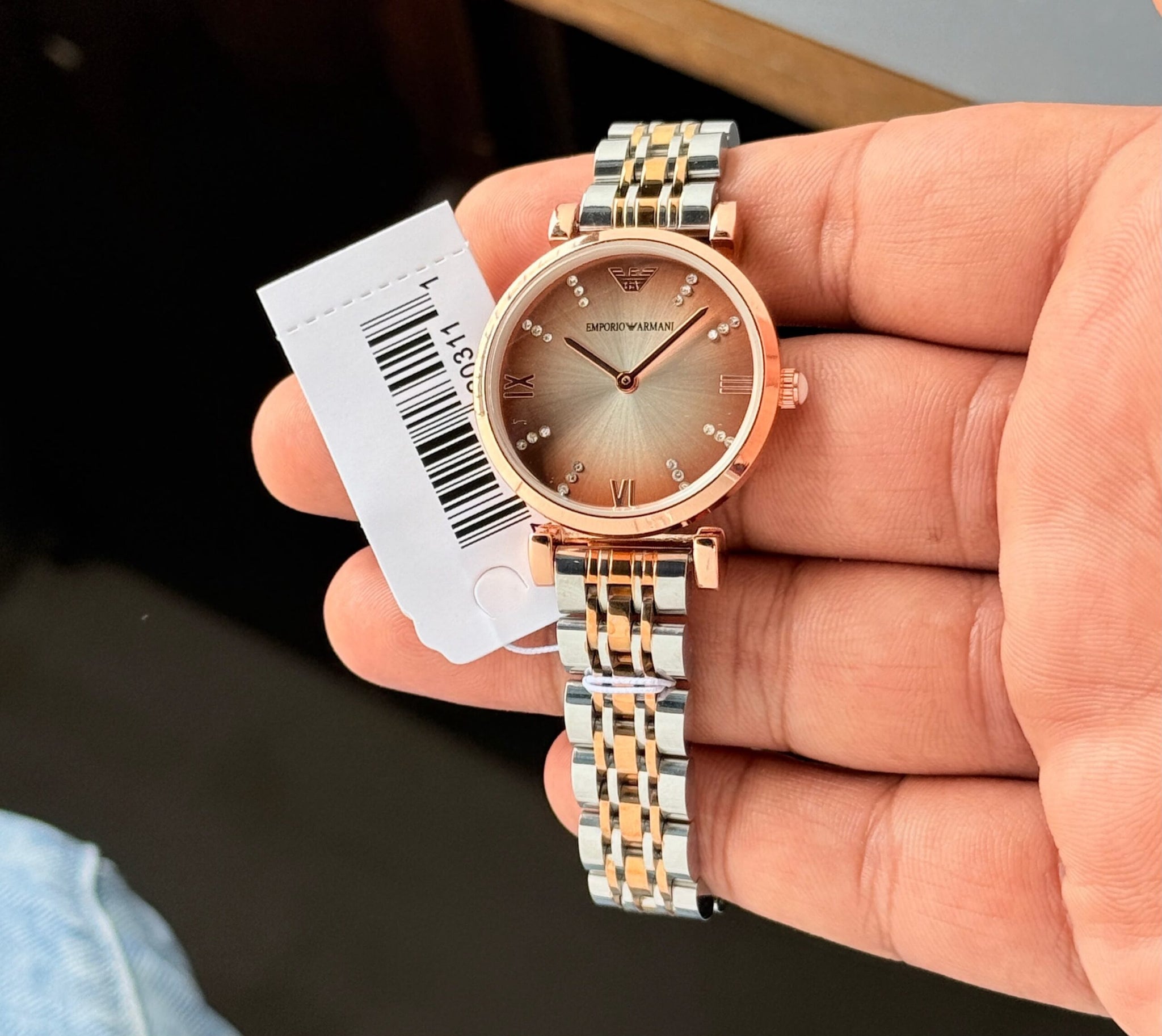 Emporio Armani Slim Brown Diamond Dial