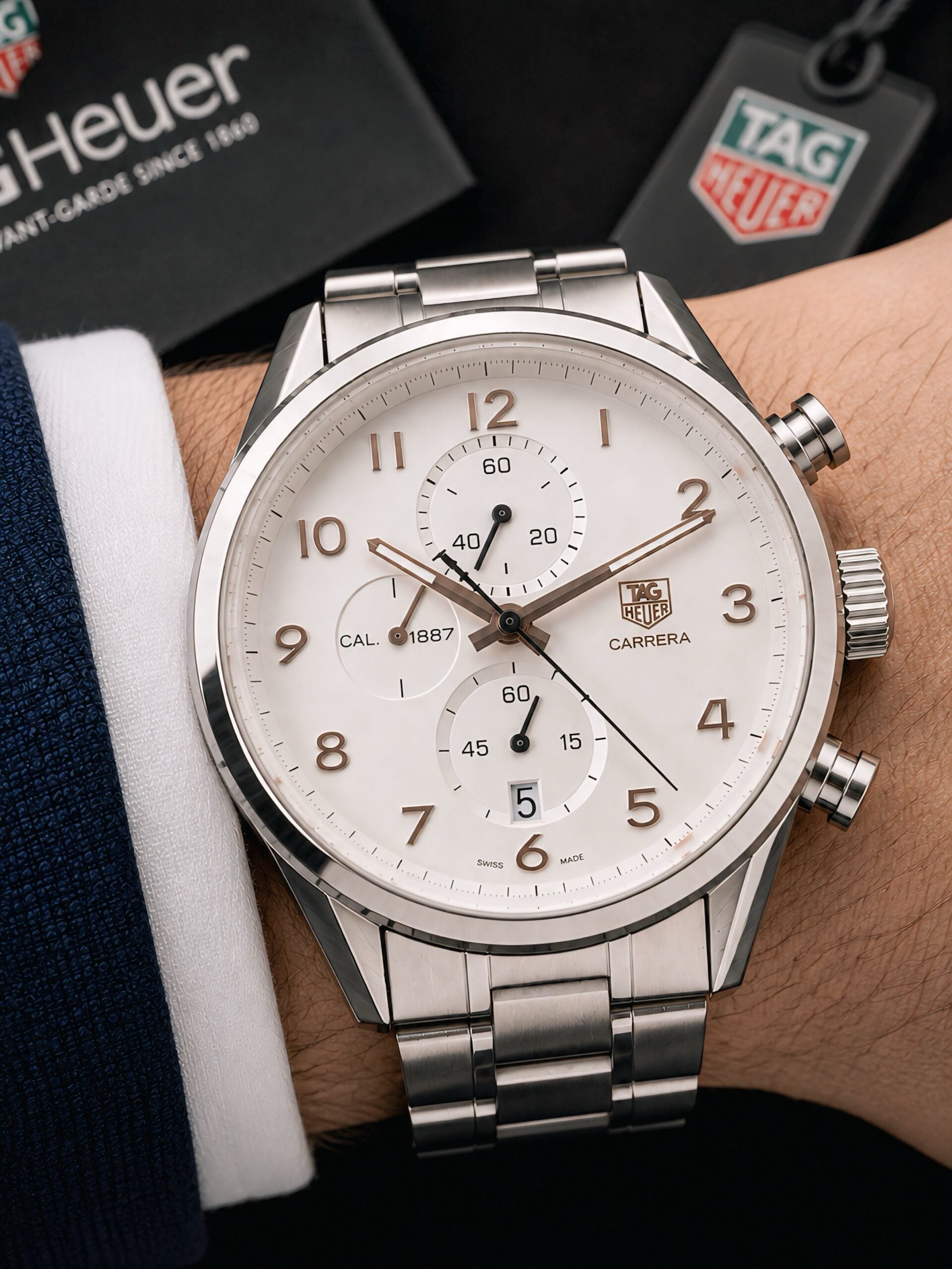Tag Heuer Carrera Heritage Chronograph Silver Dial