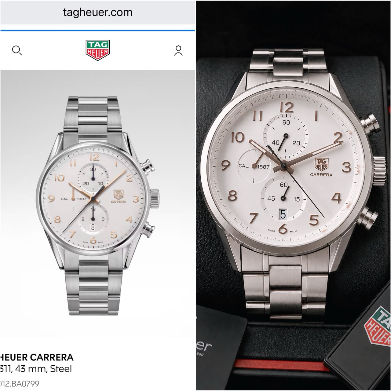 Tag Heuer Carrera Heritage Chronograph Silver Dial