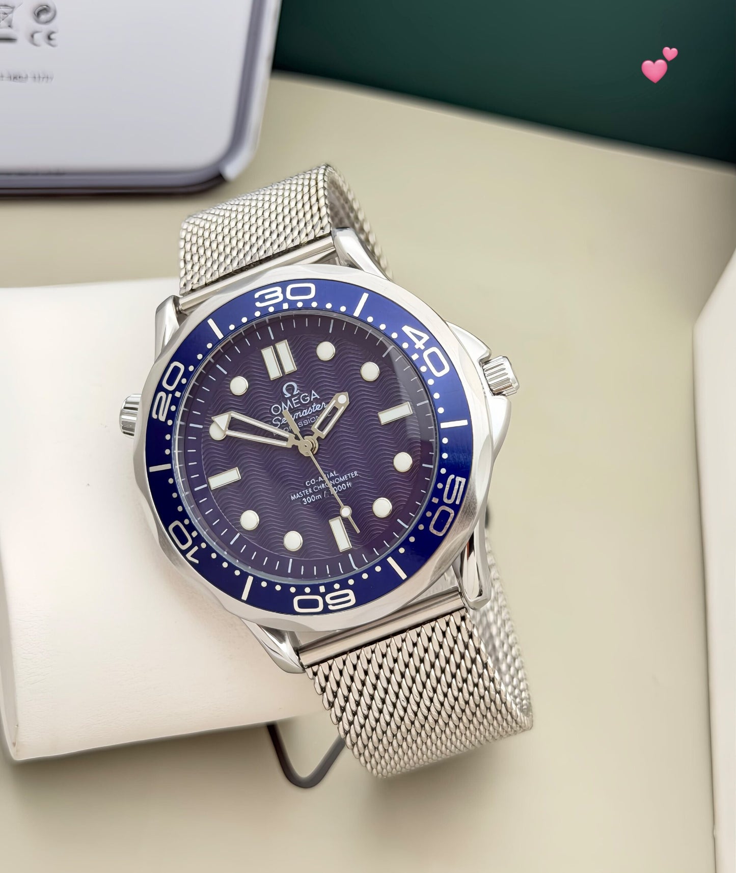 Omega Classic 3-Hand Silver Blue Dial