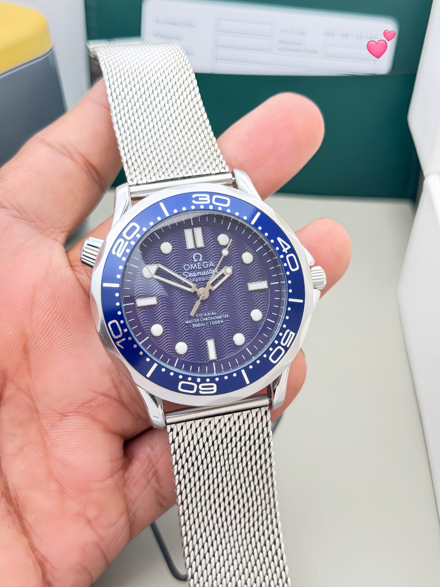 Omega Classic 3-Hand Silver Blue Dial