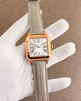 Cartier Santos Dumont Square Slim White Dial