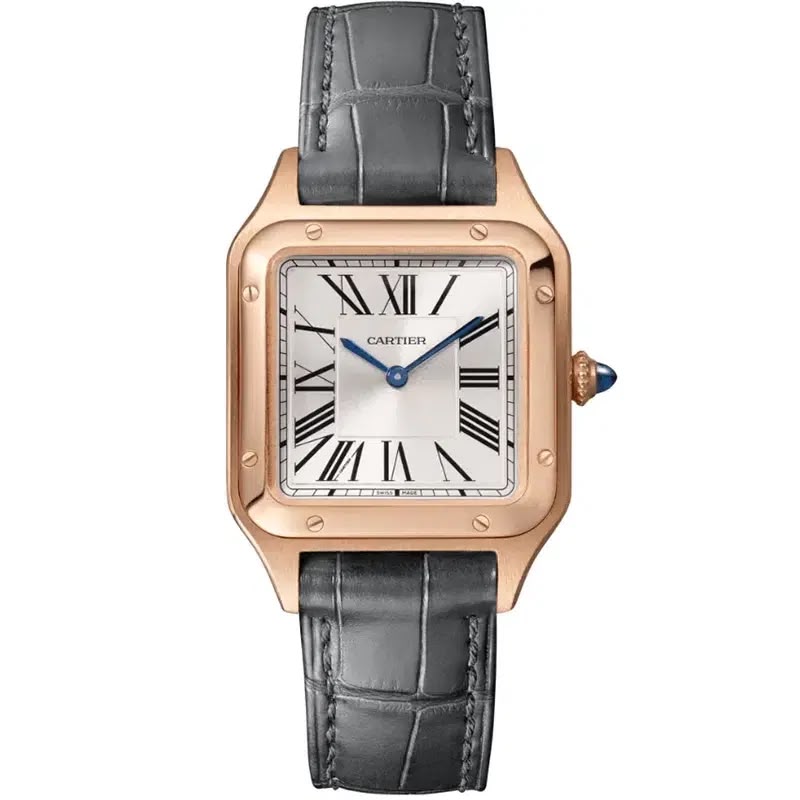 Cartier Santos Dumont Square Slim White Dial