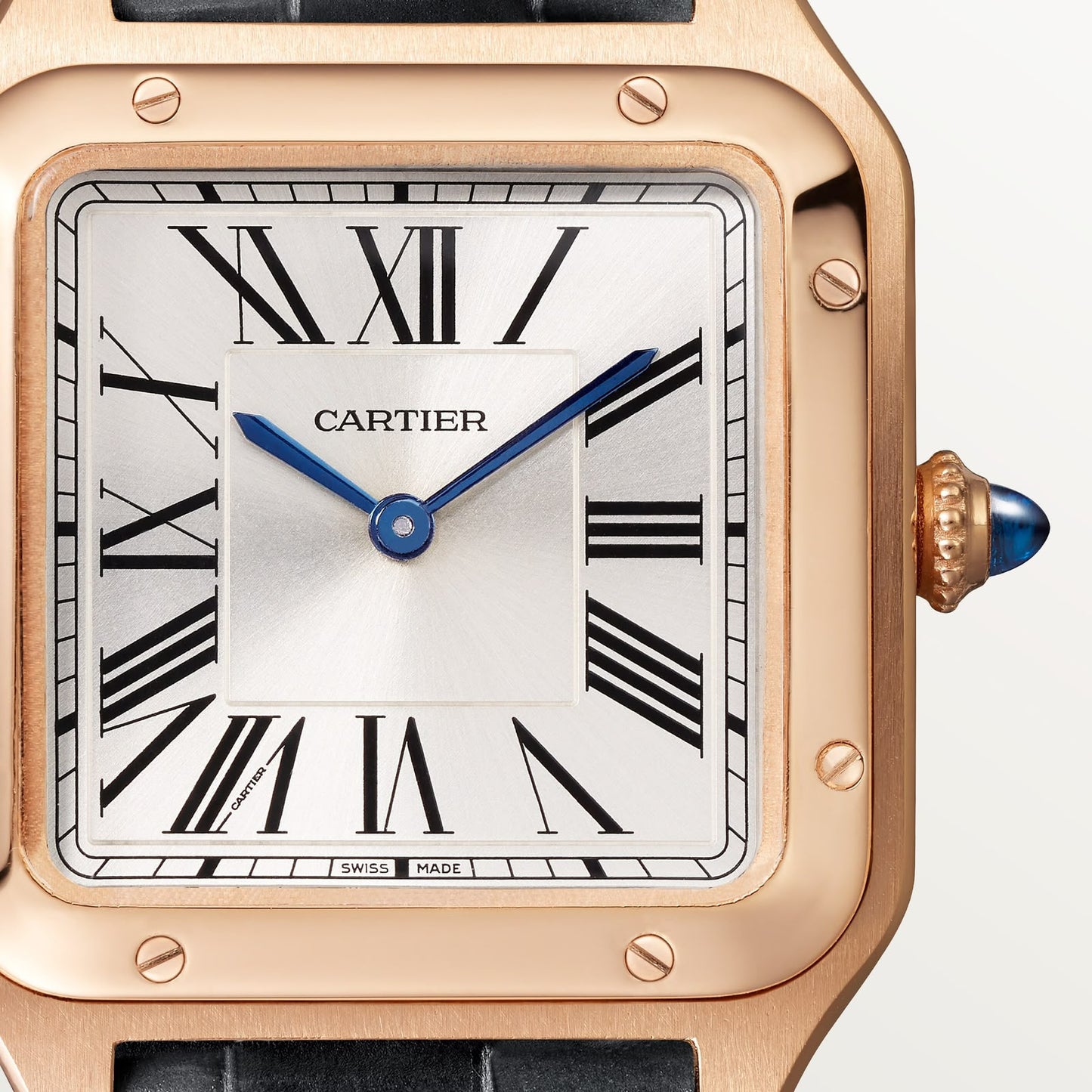 Cartier Santos Dumont Square Slim White Dial