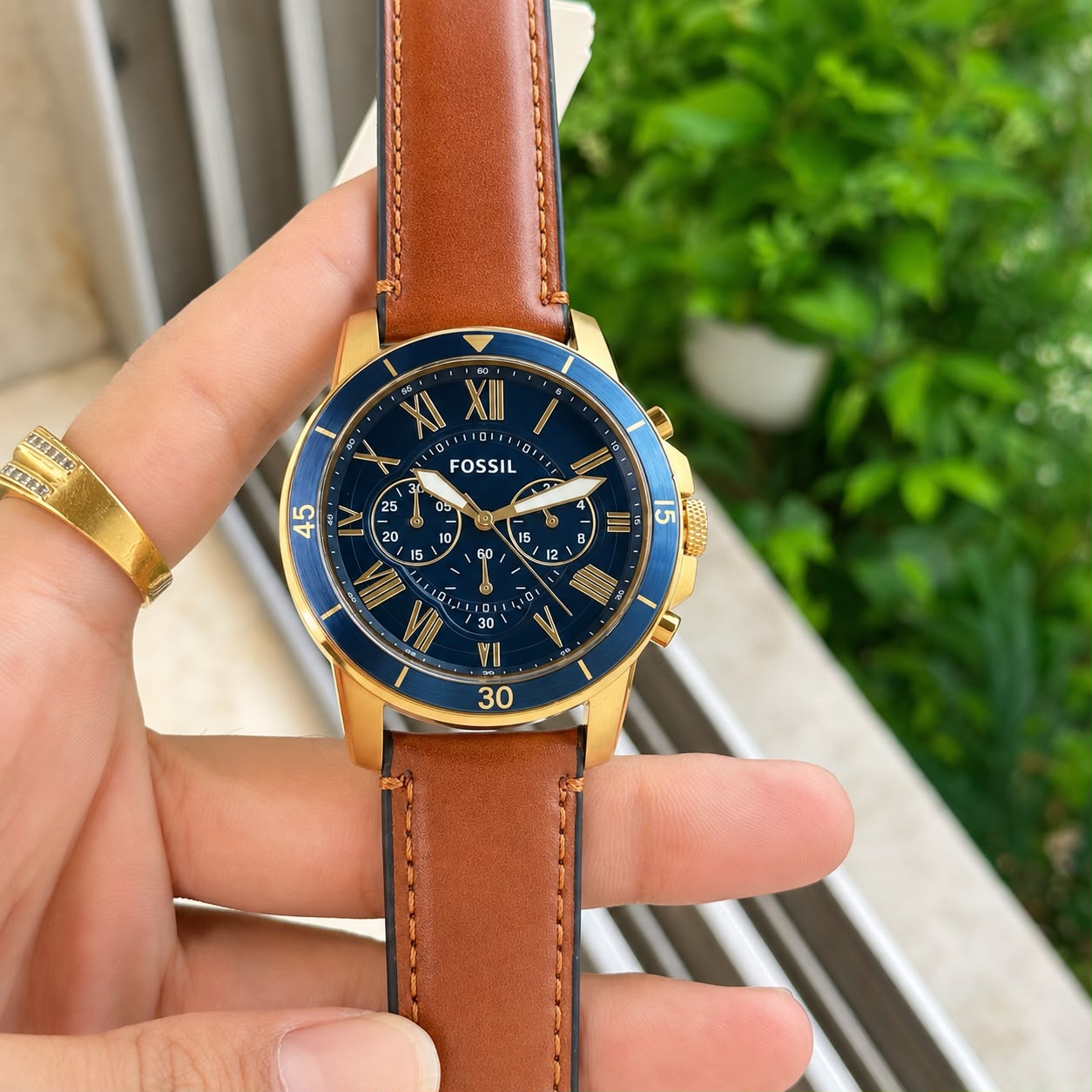 Fossil Grant FS5268 Chronograph Blue Dial