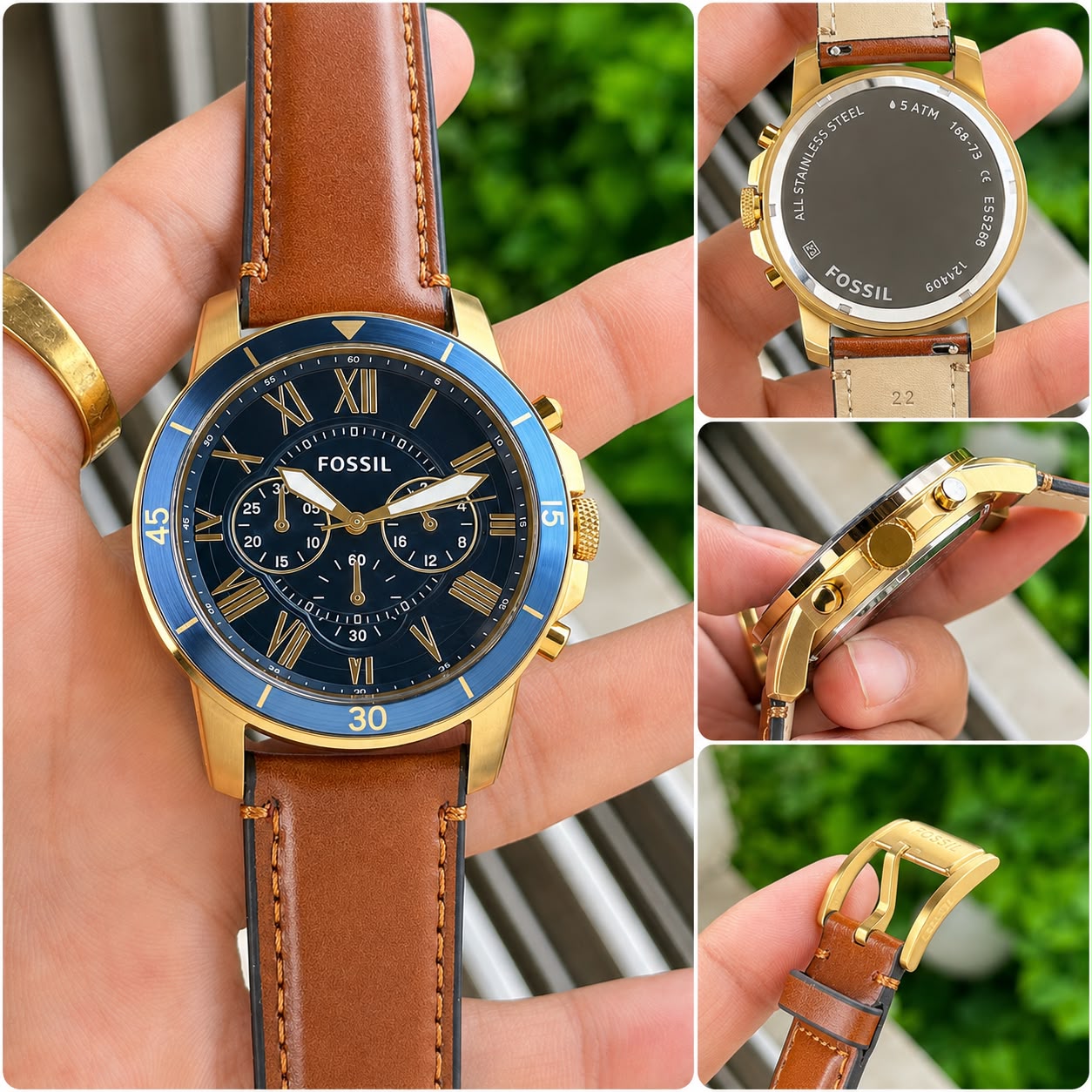 Fossil Grant FS5268 Chronograph Blue Dial