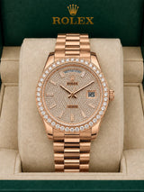 Rolex Day-Date 40 Everose Gold Diamond Dial