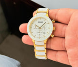 Rado Centrix Chronograph White &amp; Gold Ceramic