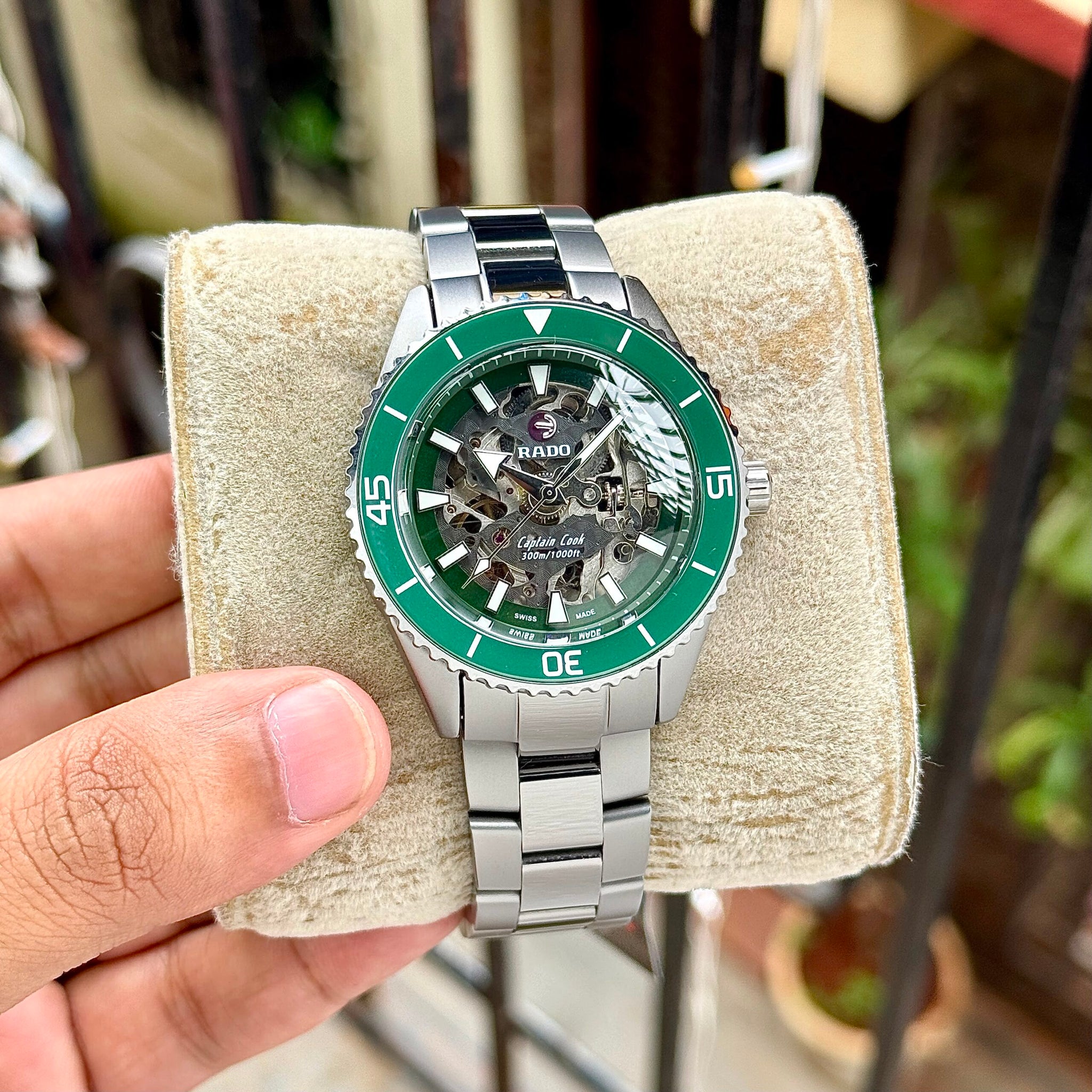 Rado Captain Cook Ceramic Green Skeleton Dial