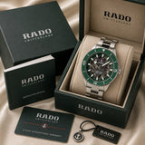 Rado Captain Cook Ceramic Green Skeleton Dial