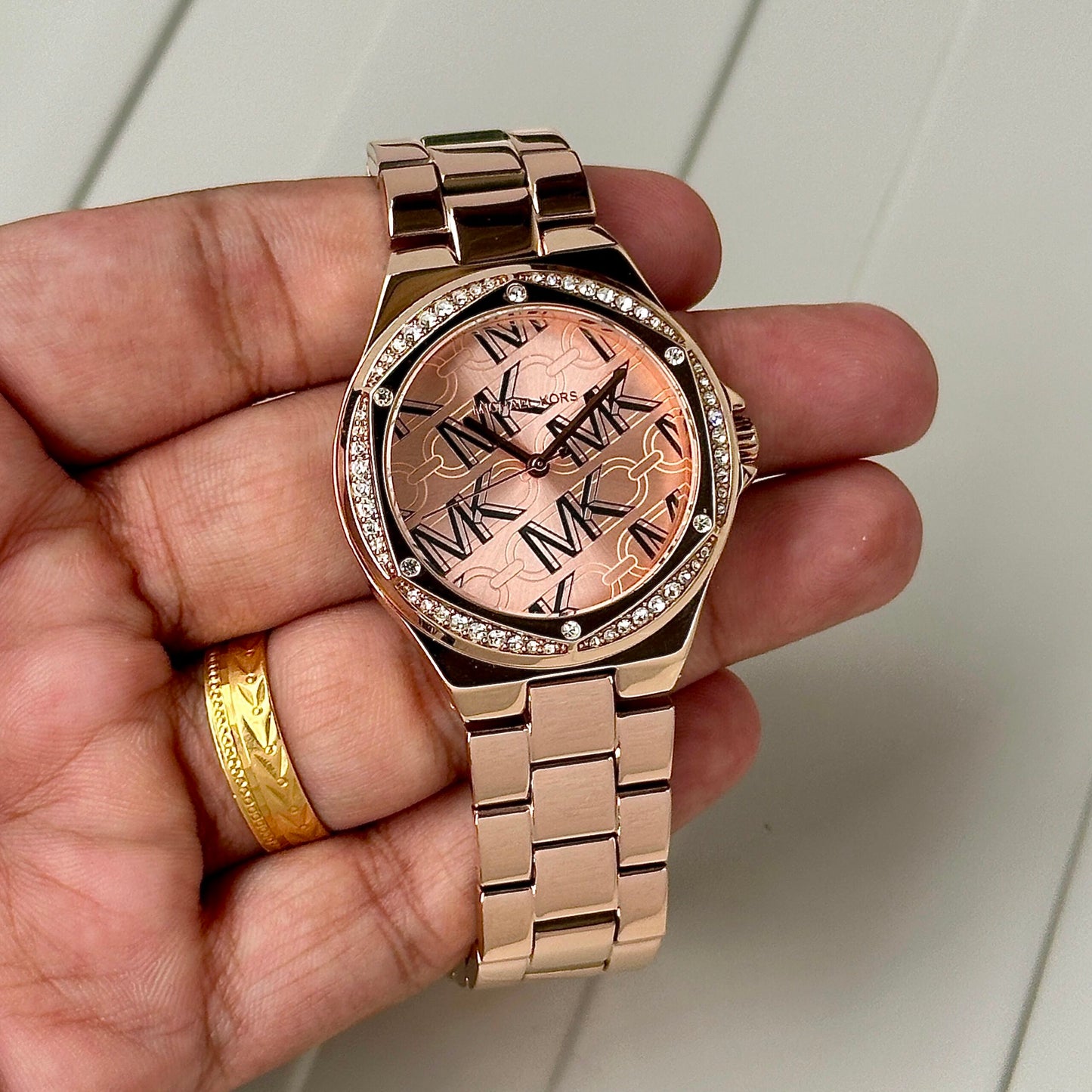 Michael Kors MK7405 Rose Gold Monogram