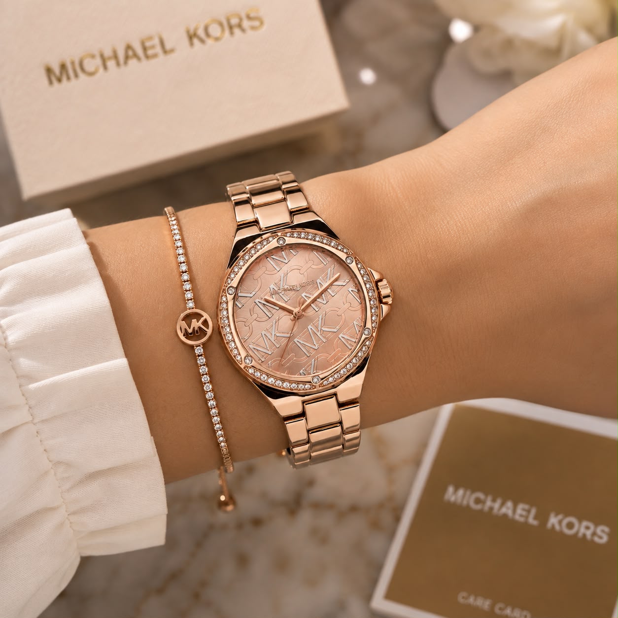 Michael Kors MK7405 Rose Gold Monogram