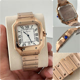 Cartier Santos Rosegold White Dial Automatic
