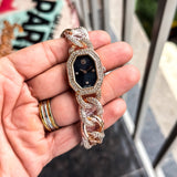 Swarovski Rose Gold Black Diamond Dial