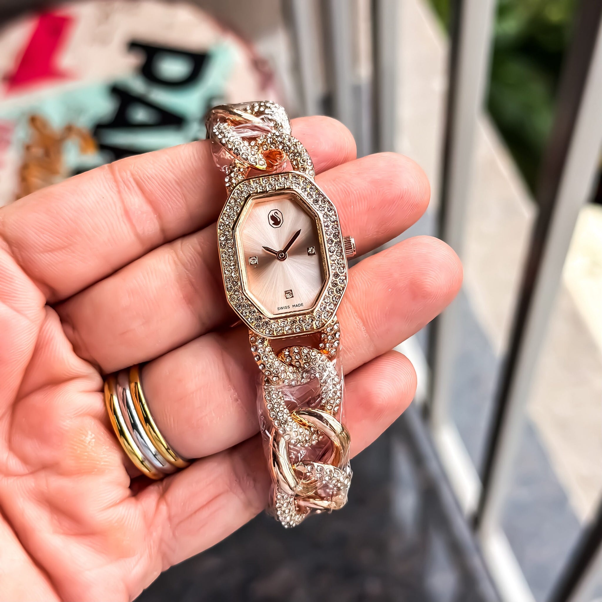 Swarovski Rose Gold Diamond Dial
