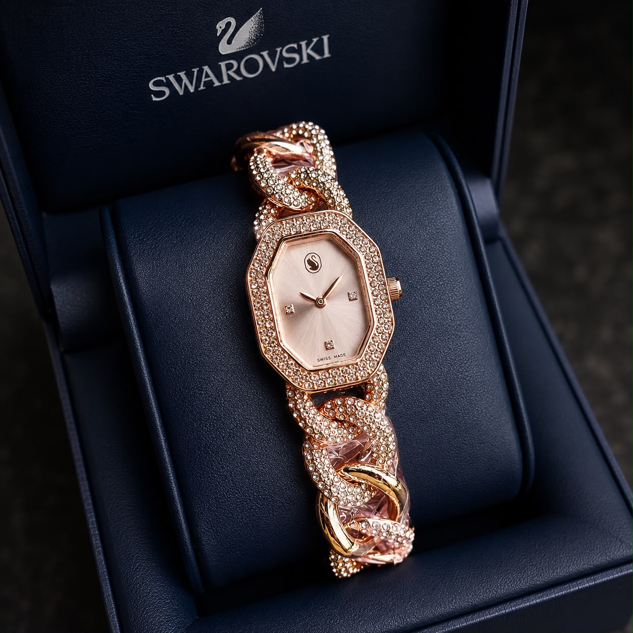 Swarovski Rose Gold Diamond Dial