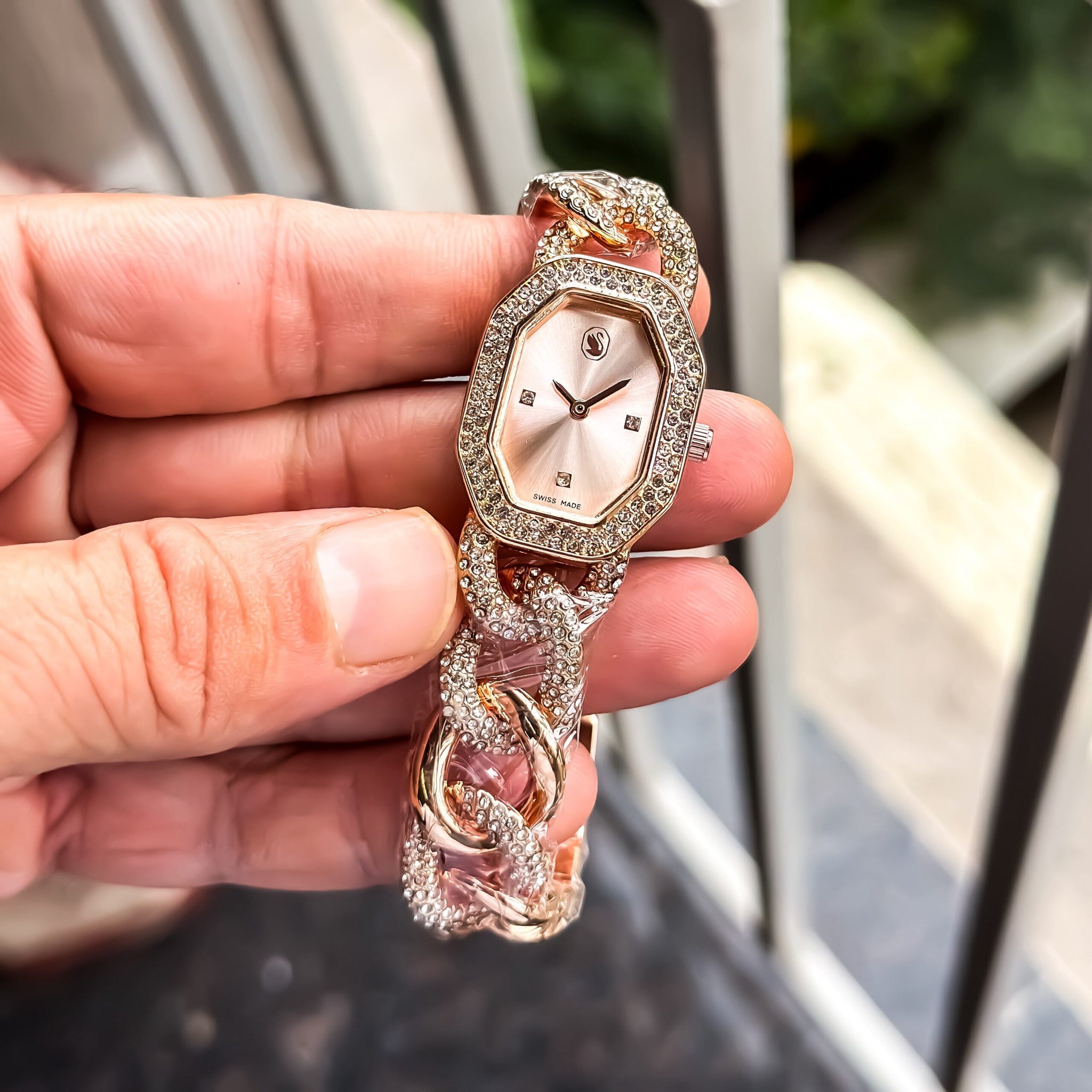 Swarovski Rose Gold Diamond Dial