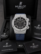 Hublot Big Bang Black Dial Blue Leather Chronograph
