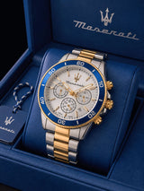 Maserati Lifestyle Chronograph Silver Gold