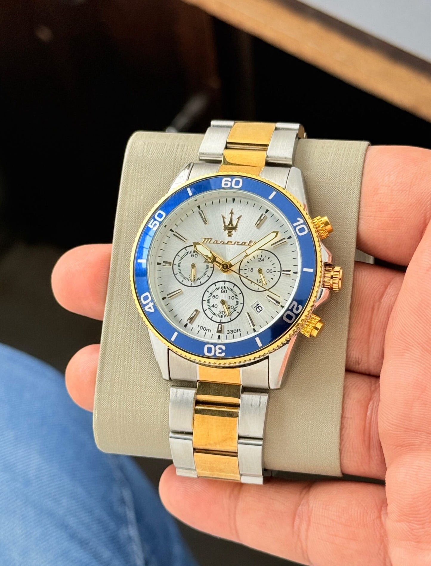 Maserati Lifestyle Chronograph Silver Gold