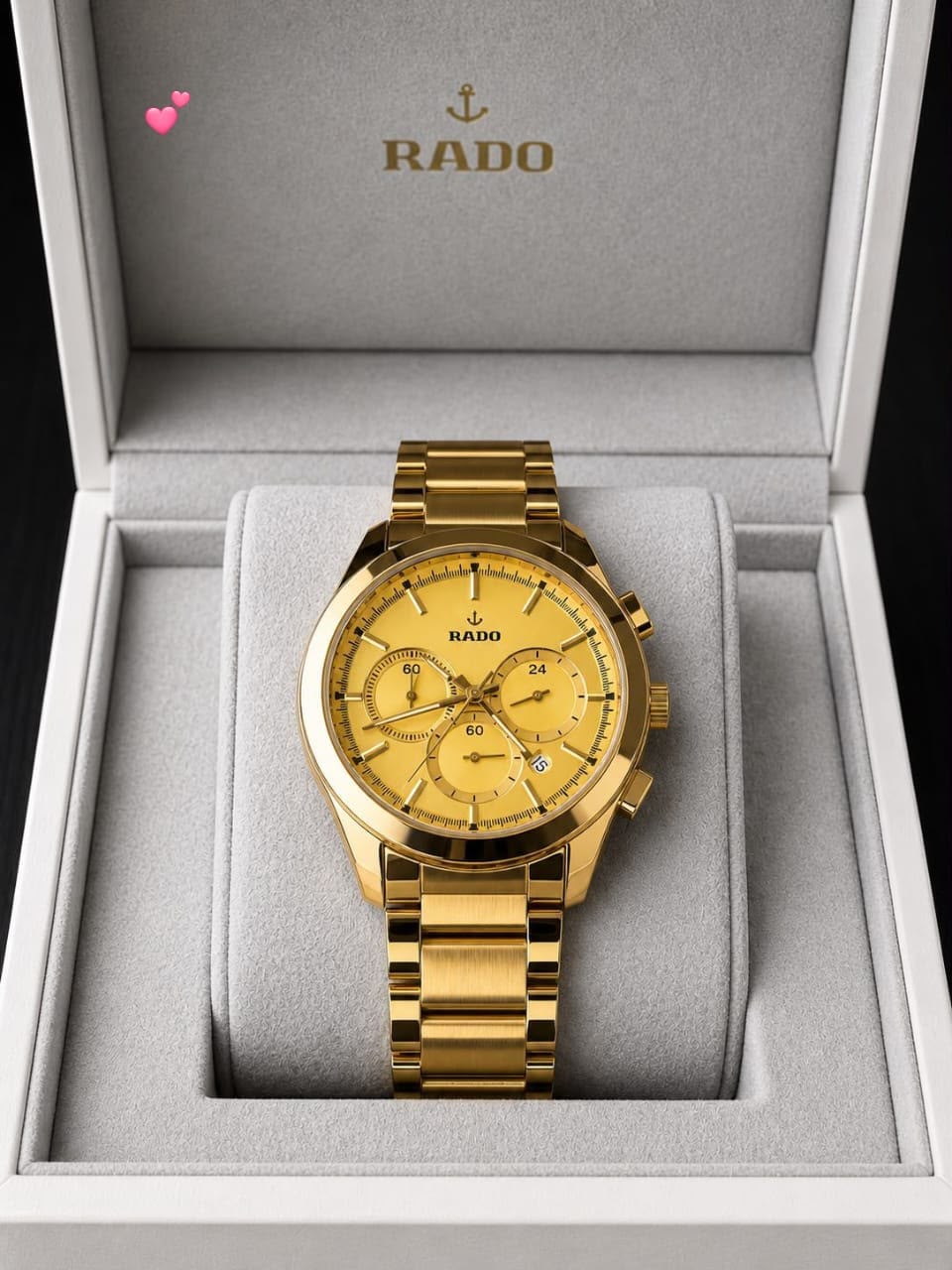 Rado Chronograph Silver Gold Dial