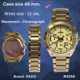 Rado Chronograph Silver Gold Dial